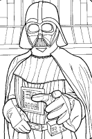 A coloring page of star wars